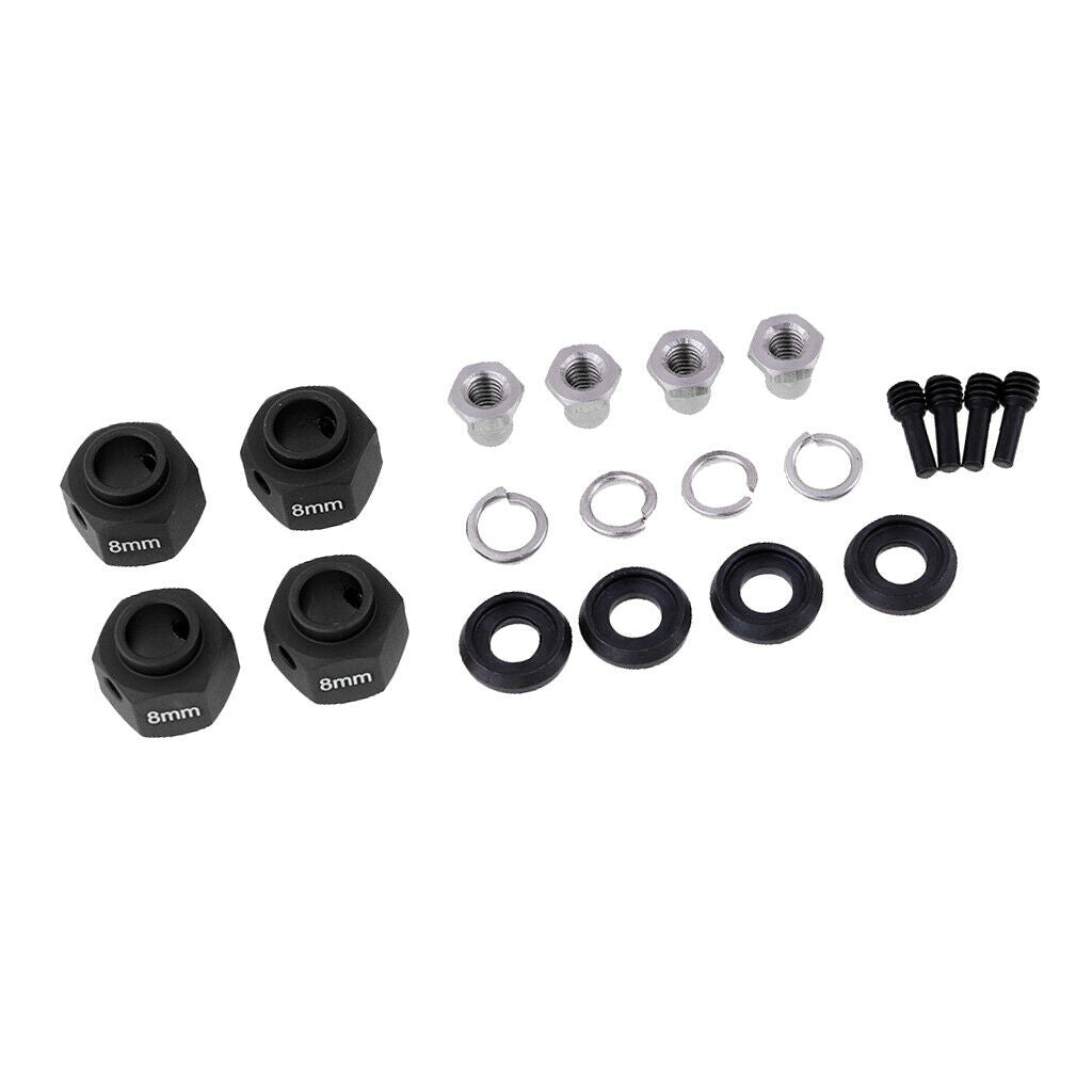 8mm Wheel Hex Combine Longer Coupler for  TRX4 1/10 RC Crawler Black