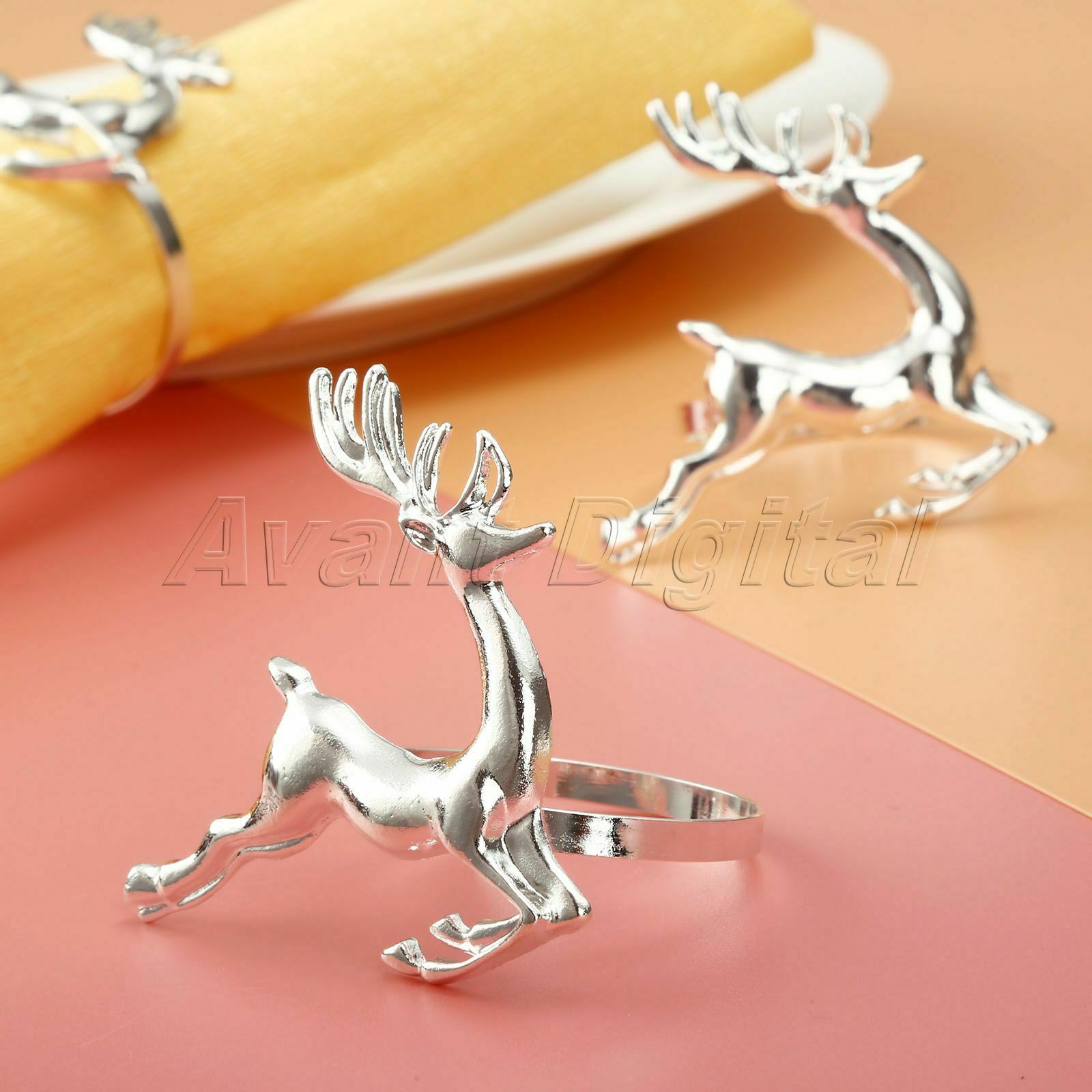 Party Decoration Deer Style Napkin Ring Wedding Table Serviette Holder Buckle 6X