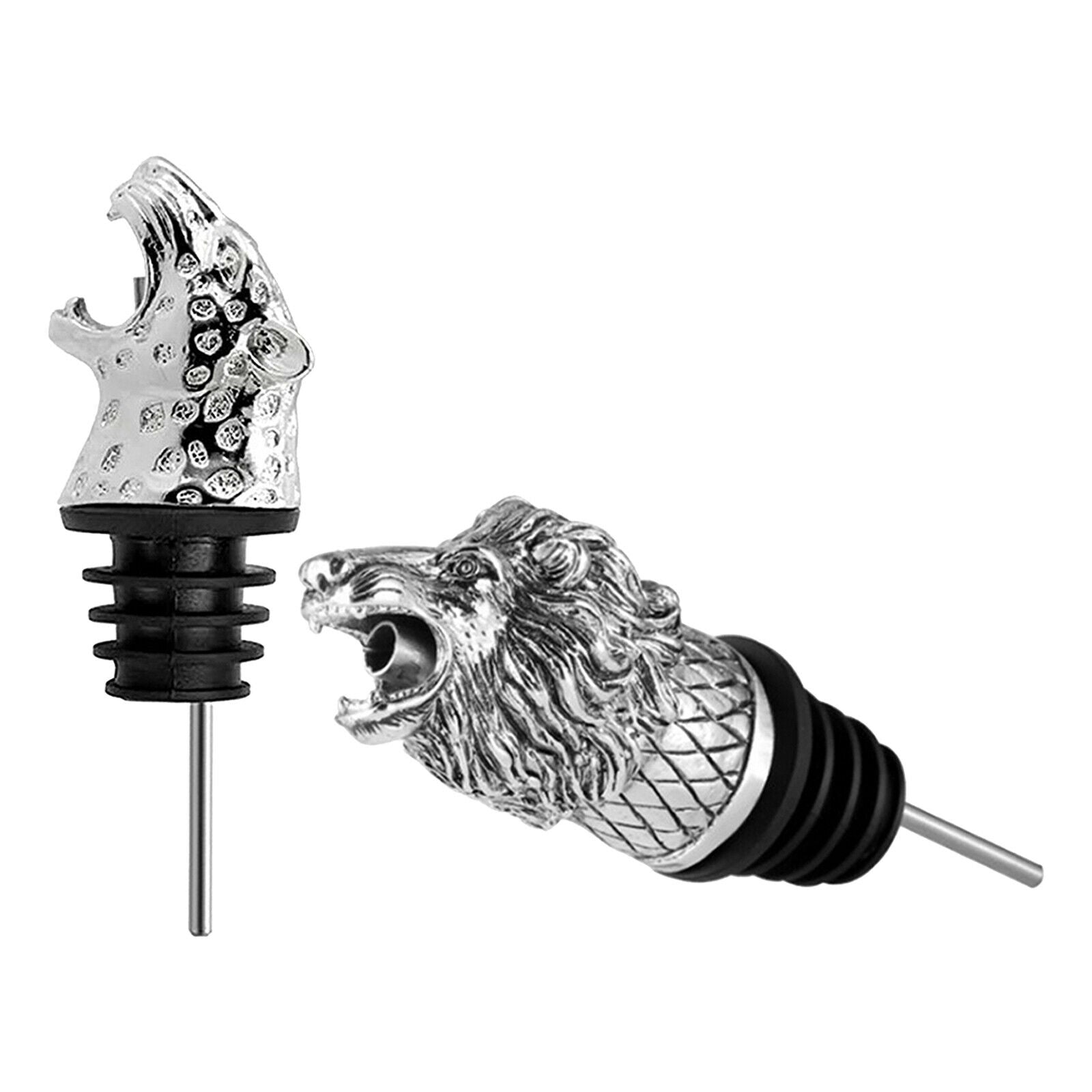 2pcs Metal Wine Bottle Champagne Pourer Stopper Wine Caps Sealers Preservers