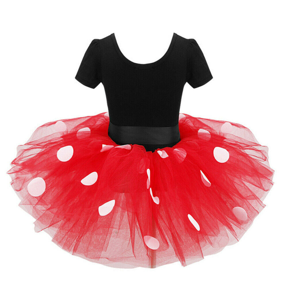 2Pcs/Set Baby Girls Minnie Mouse Princess Tutu Dress Headwear Party Outfits