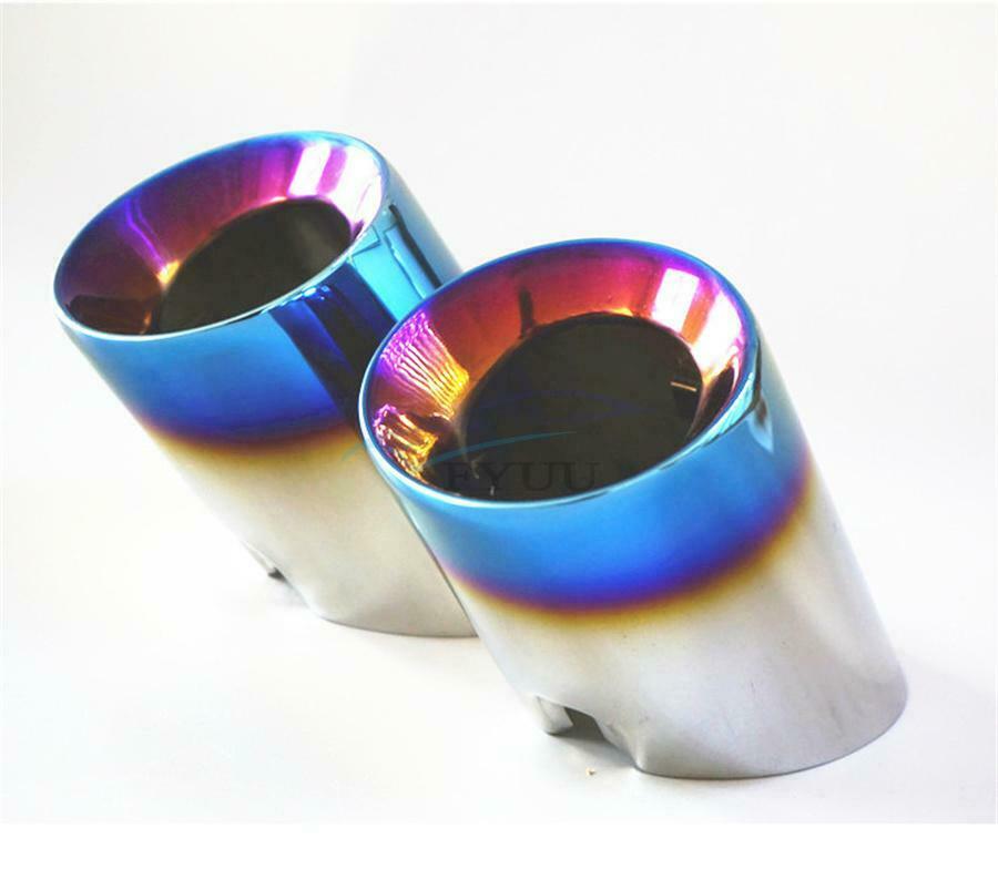 1× Angle Cut Toasted Blue Car Exhaust Tip For BMW F32 F33 N55 435i 440i 2014-Now