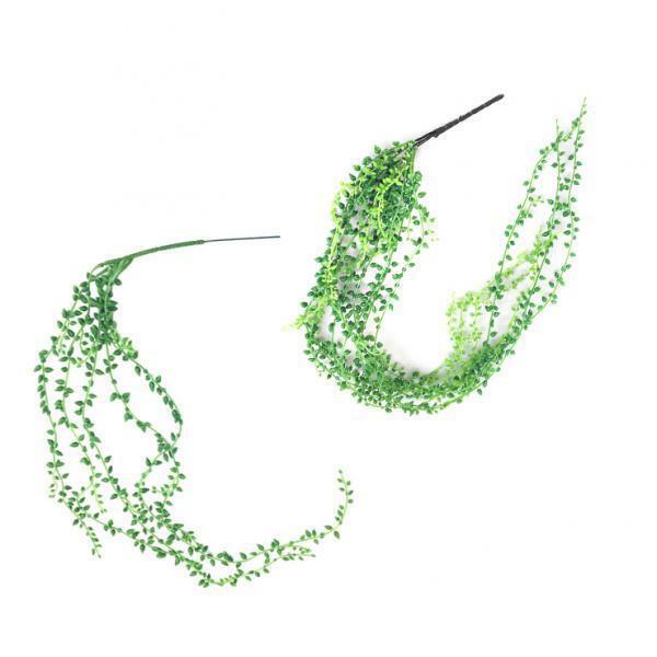 Artificial Hanging String of Pearls Wicker Succulent Plants Supplies A