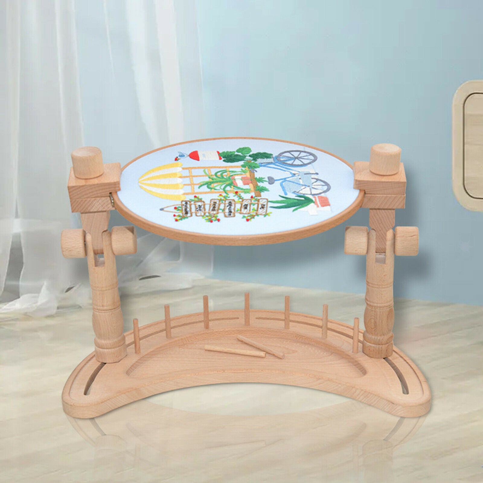 Embroidery Stand Adjustable Cross Stitch Rack Frame Hoop Desktop Sewing Tool