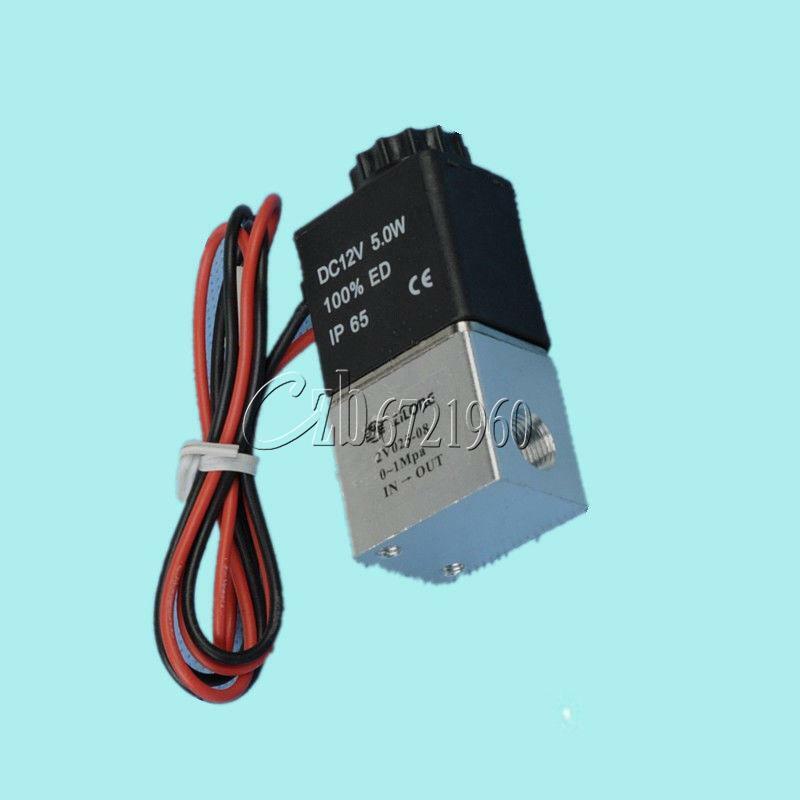 12V DC 1/8" Plastic Electric Solenoid Gas Water Air Valve Normally Closed N/C