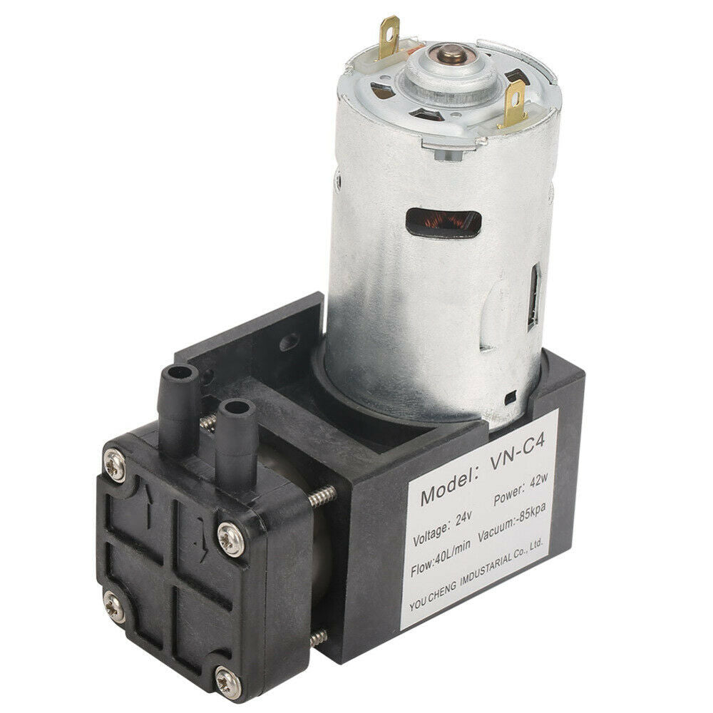 DC24V Mini Oilless Vacuum Pump -85kPa Vacuum Degree 40L/min for Gas Air Flow