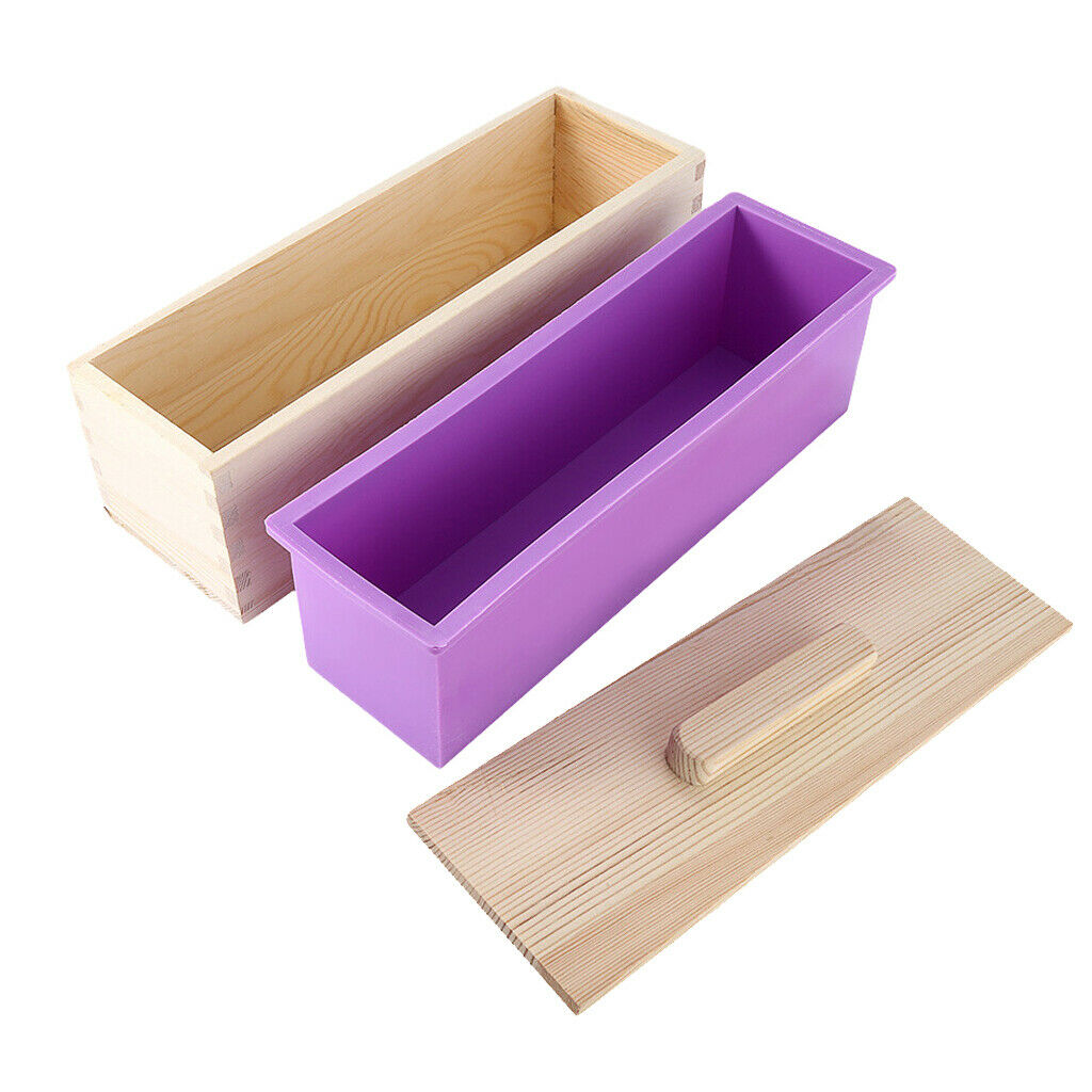1200g Silicone Loaf Soap Mould Toast Bread Making Rectangle Mold C Purple