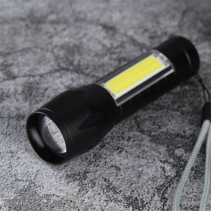 T6 COB Zoomable Torch Light Lamp with 50000LM LED Flashlight USB Rechargeable