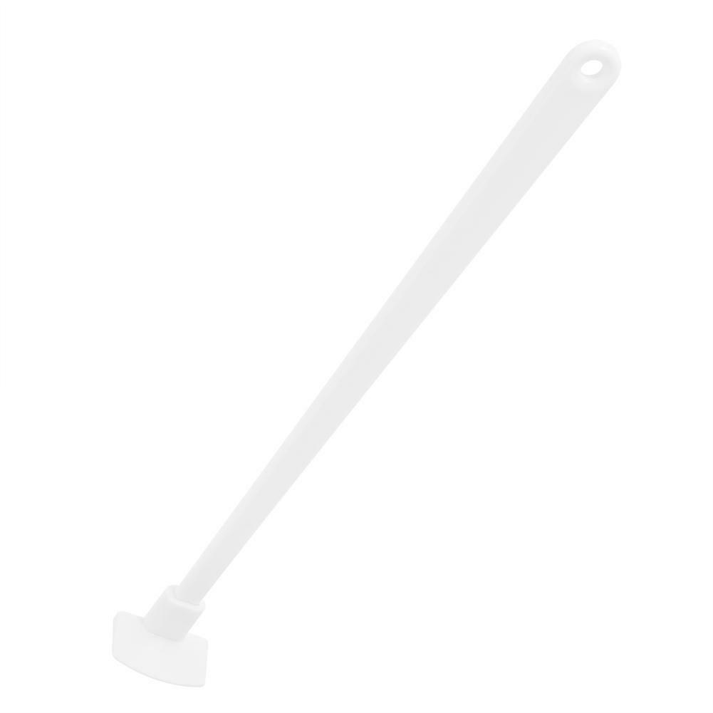 9" Last Drop Silicone Mini Spatula & Jar Scraper Scoop Long Handle Tool- White.