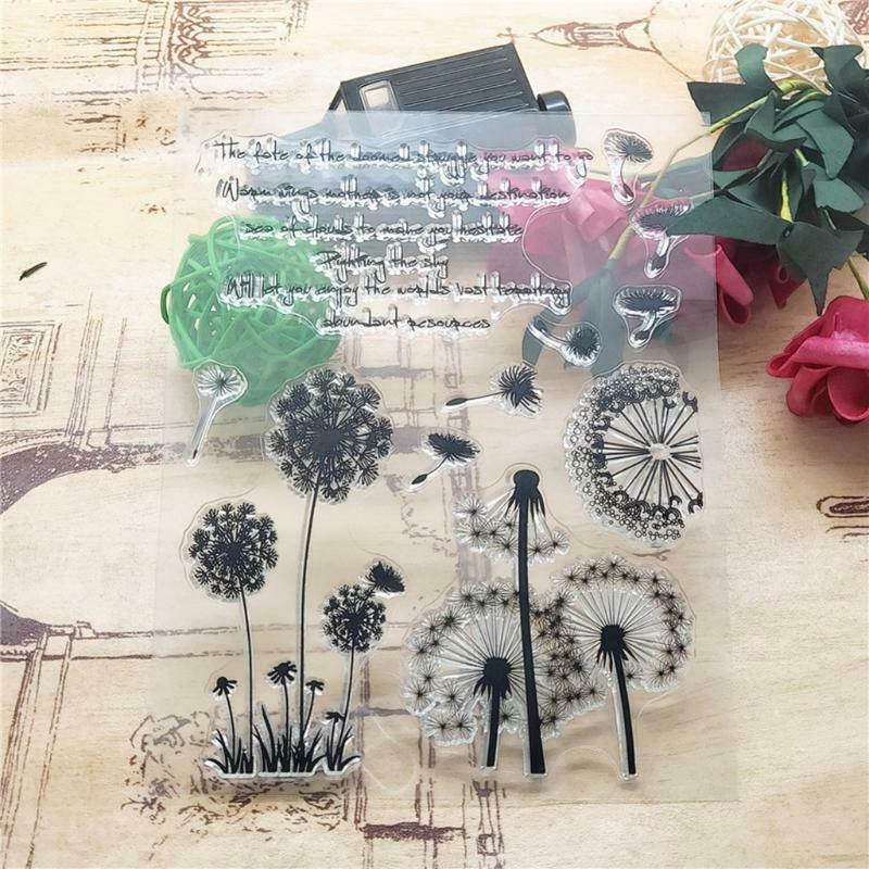 Dandelion Silicone Clear Seal Stamp DIY Scrapbooking Embossing Photo Album Decor