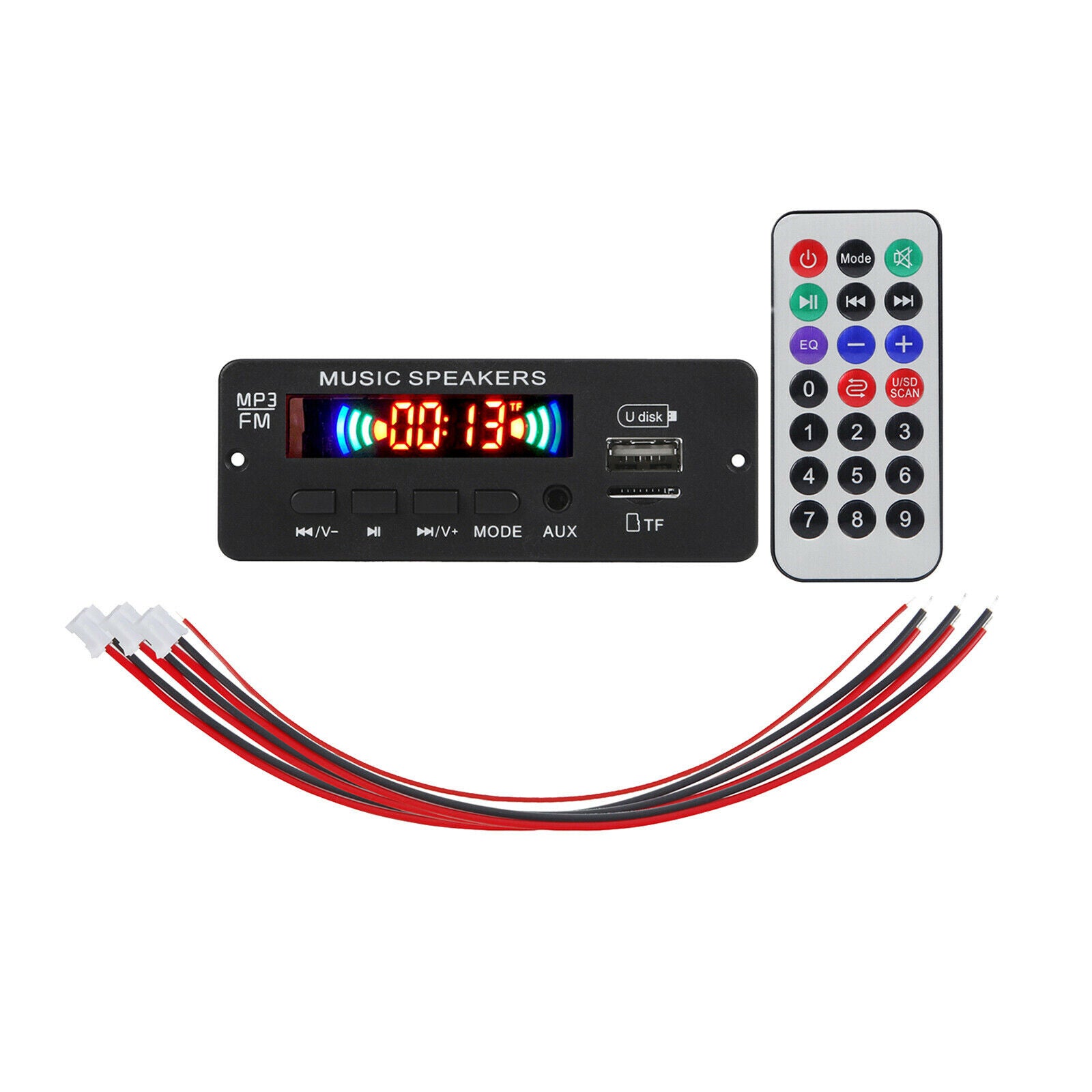 Bluetooth MP3 Player Decoding Board Module Amplifier Audio Support FM TF USB