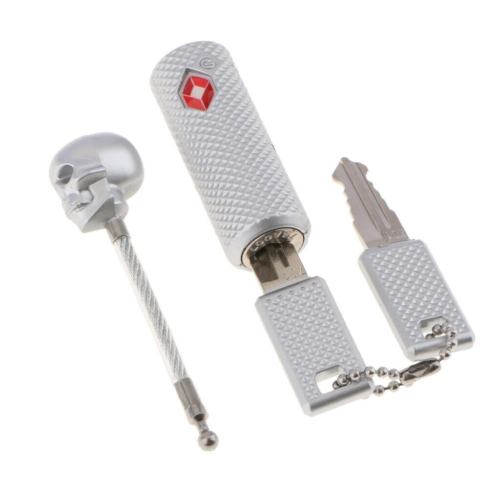 1 Pack TSA Approved Key Lock Straight Barrel Cable Padlock for