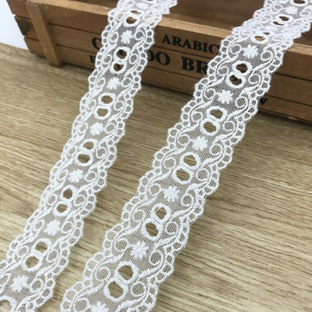 5 Yards soft Lace Trim Embroidered clothing crafts decoration Sewing Accessories