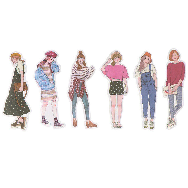 100pcs/pack lovely girls Stickers scrapbooking hand book fashion girl stickeDD