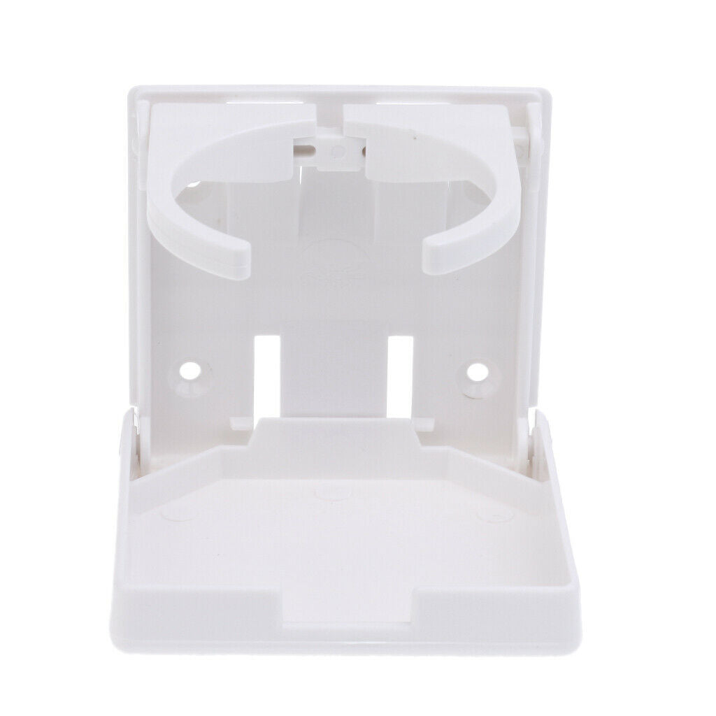 4 Pieces Folding White Nylon Drink Can Cup Holders - Boat/Marine/Caravan/Car
