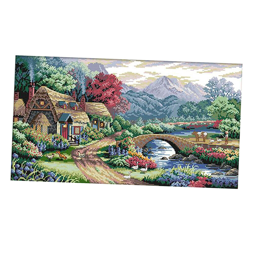 Cross Stitch Stamped Kits Pre-Printed Cross-Stitching Starter Pattern for