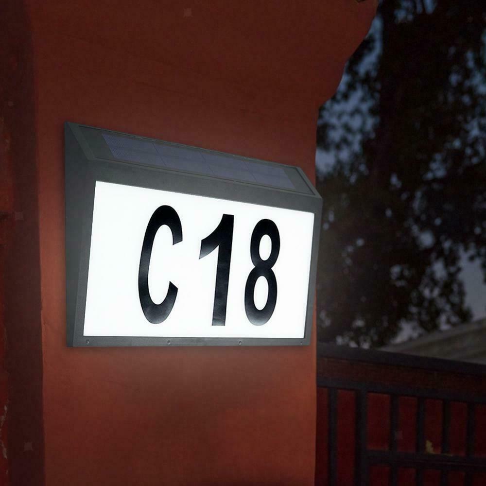 Waterproof Address Sign Light Doorplate House Number Address Name Plaque