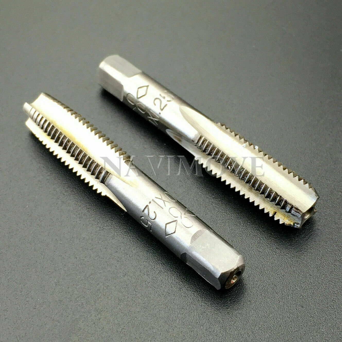 2PCS HSS 10mm x 1.25 Metric Taper & Plug Tap Right Hand Thread M10 x 1.25mm
