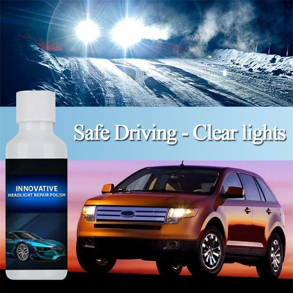 Car Headlight Polish Cleaner Len Restorer Repair Liquid Cleaning Automotive Tool