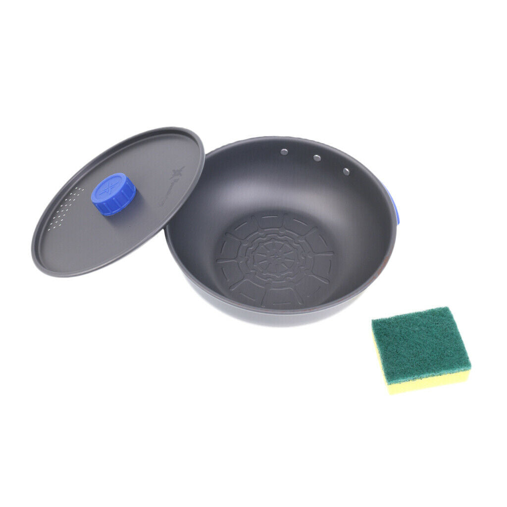 Portable Aluminum Camping Frying Pan Folding Handle Cooking Cookware Skillet