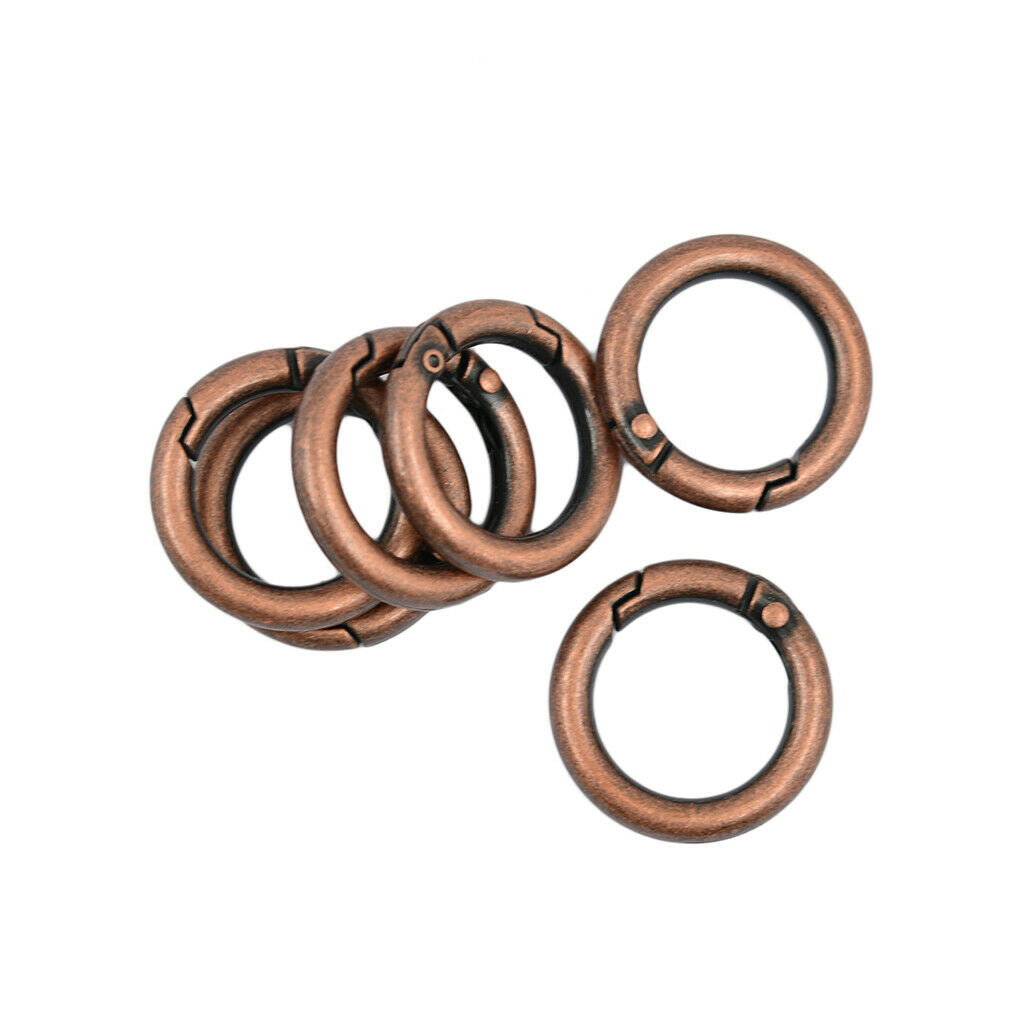 18x 2.5mm Spring Snap Hooks Zinc Alloy Keyring Organizing Accessories Buckle