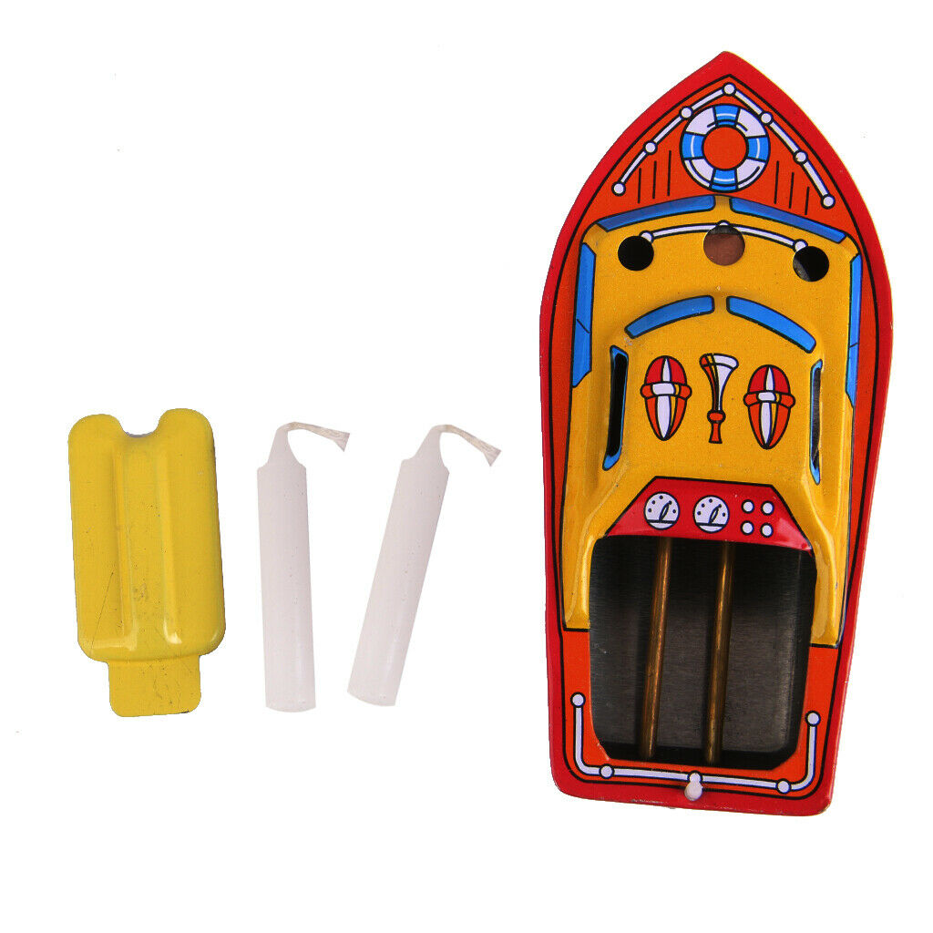 Classic Heat Steam Candle Powered Boat Ship Speedboat Gift for Office Home