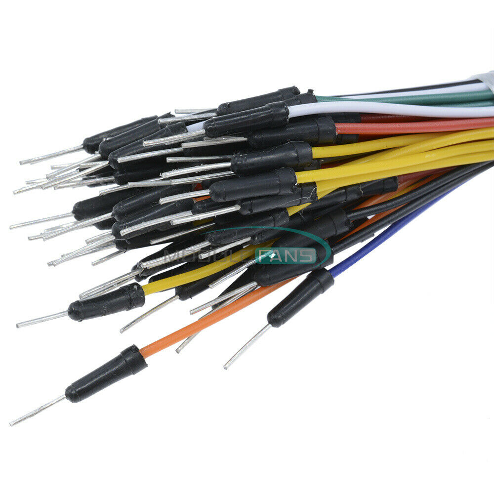 2PCS 65pcs Male to Male Solderless Flexible Breadboard Jump Cable Wires Color
