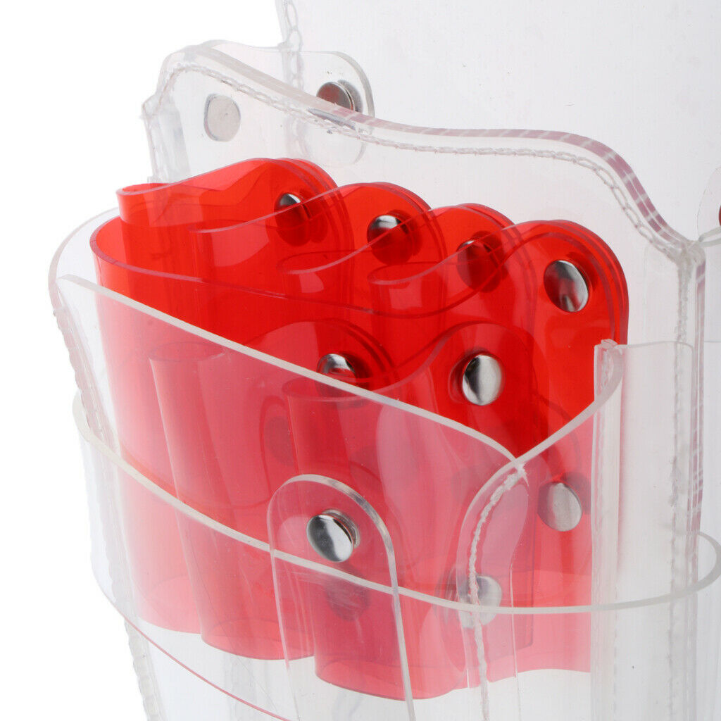 Plastic Professional Barber Cutting Shear Scissors Bag Holder Pouch Red