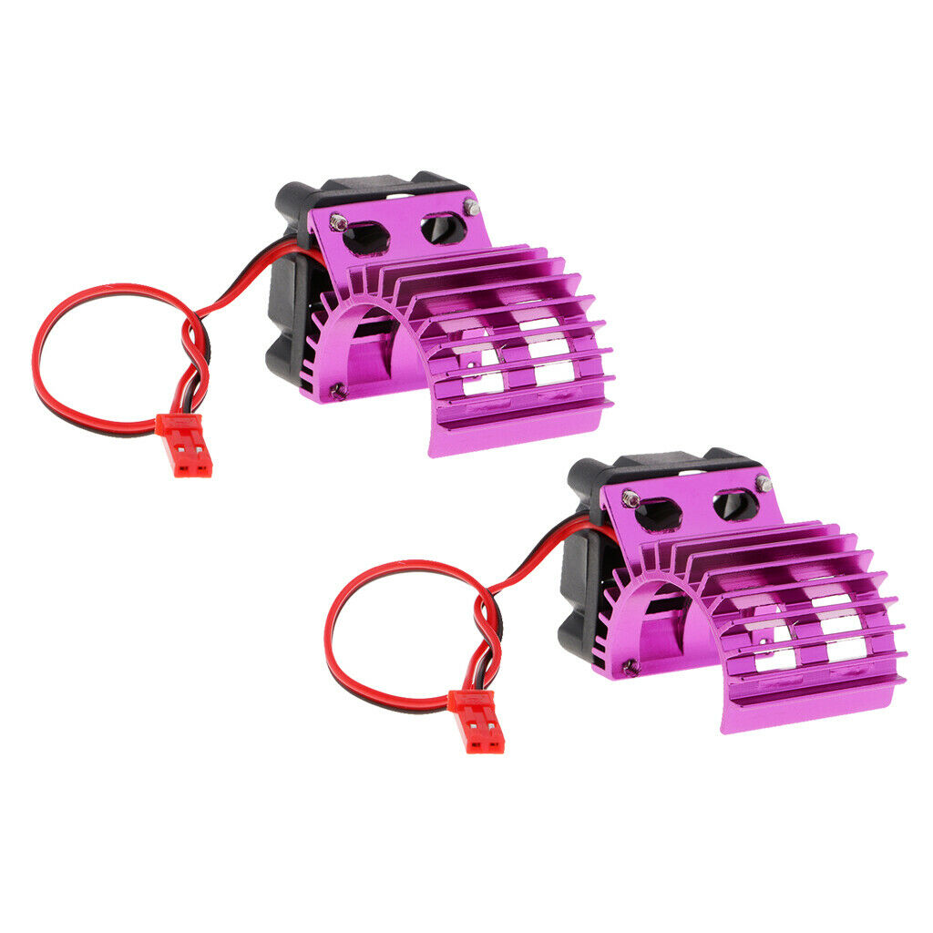2x 24-28mm RC Car Heat Sink with Cooling Fan for 2030/2040/2435/2840 Motor