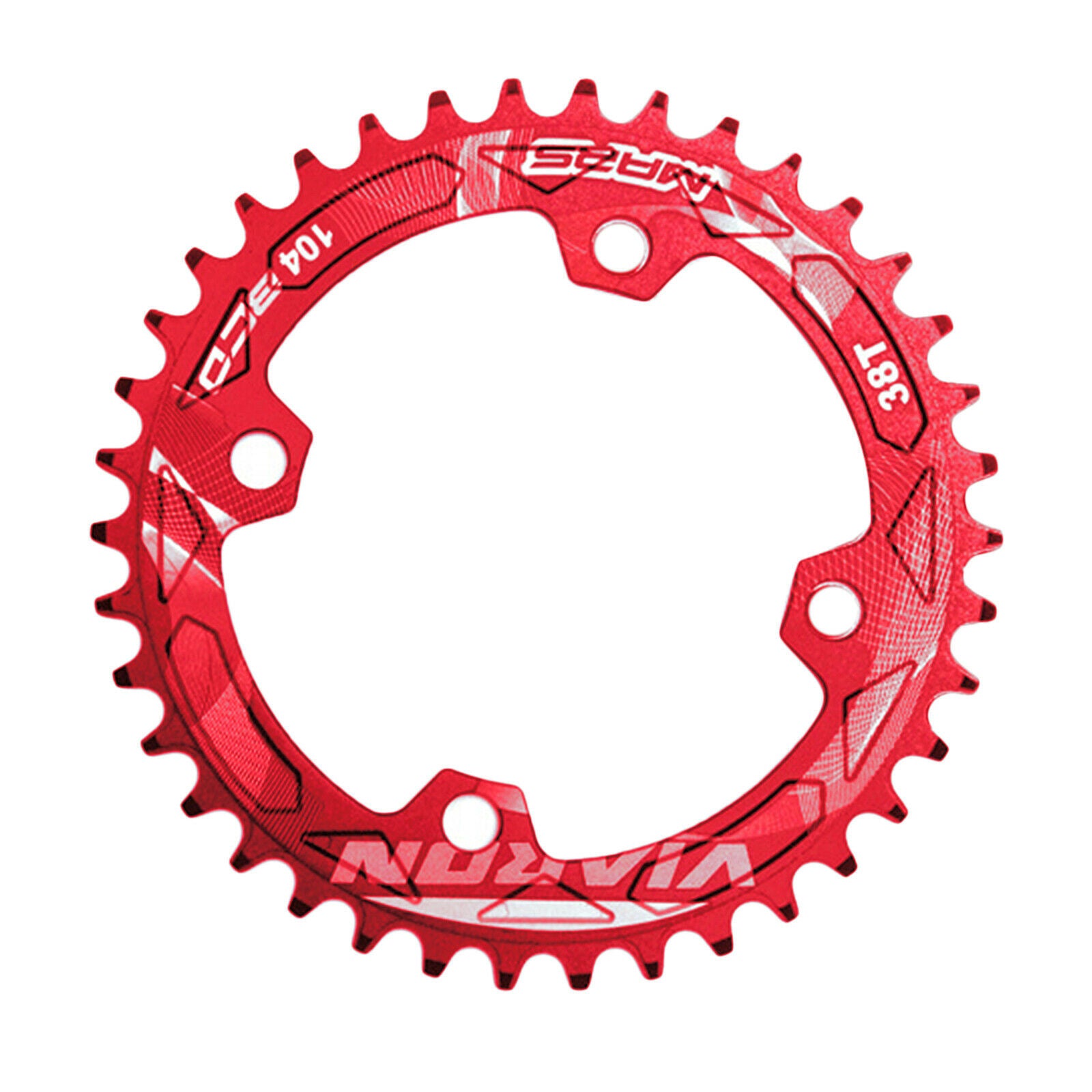 Bike Chainring Bicycle Narrow Wide BCD104 Refit Chainwheel Component Red 38T