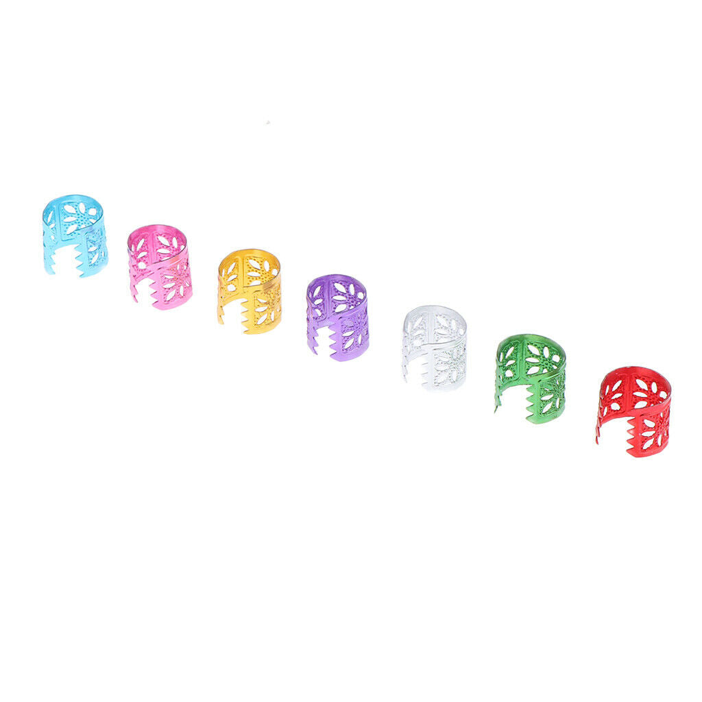100pcs Dreadlock Beads Dread Lock Cuffs Braid Rings Hairdressing Jewelry Set