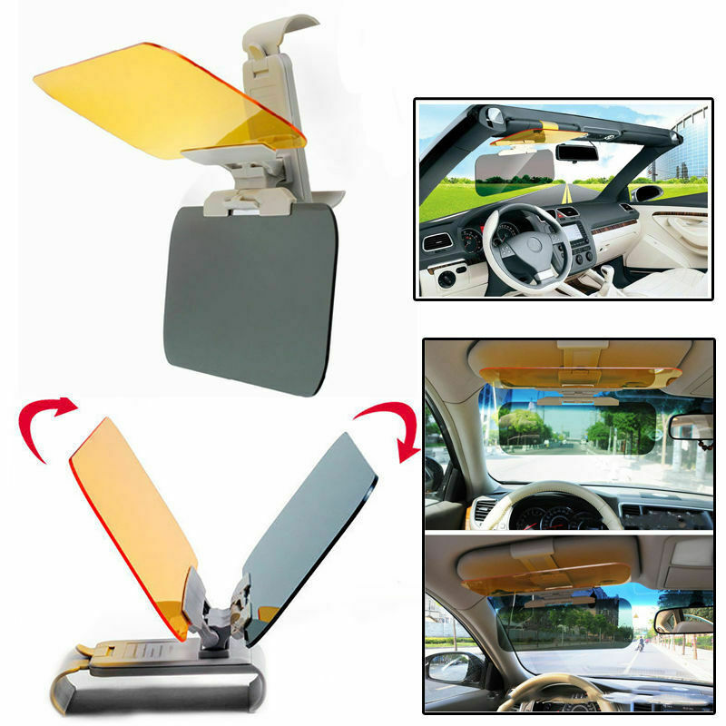 Car UV Anti-Glare Day & Night Vision Universal Flip Down Shield Sun Visor