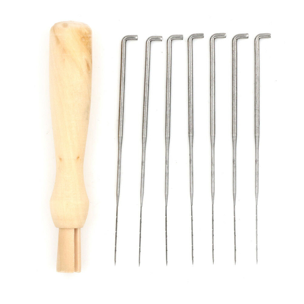 8pcs/set Needle Felting With Wooden Handle Starter Wool Felt DIY Tool Cra.l8