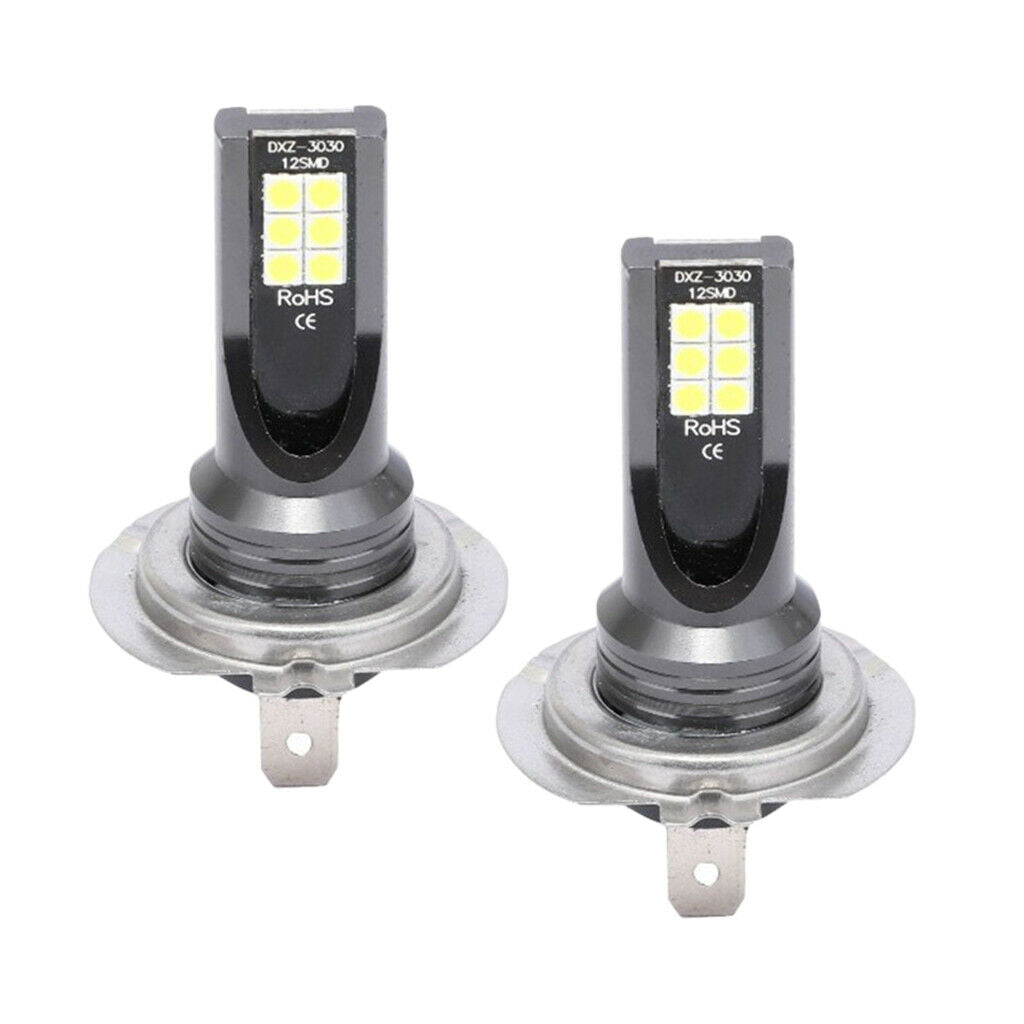Auto Car 12 LED Fog Headlight Bulbs Conversion Kit Hi/Lo Beam Lamps H7 3030