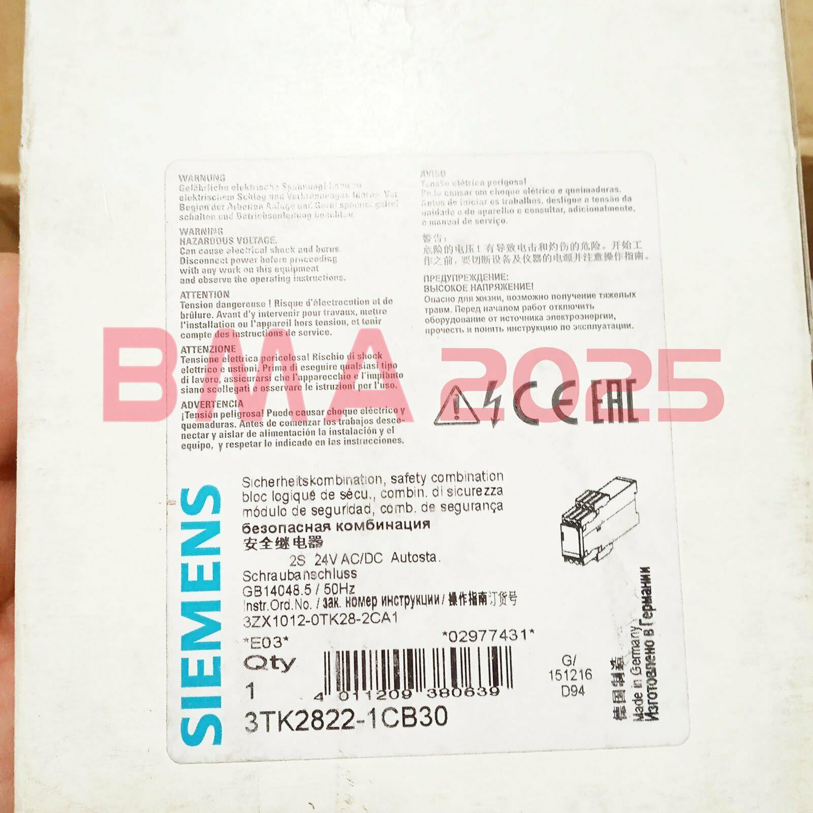 1PC New Contactors 3TK2822-1CB30 1year warranty DHL free Ship SM9T