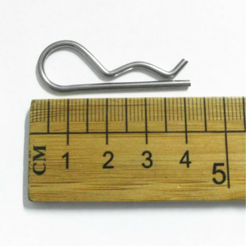 20 Pieces Marine Stainless Steel R Retaining Clip Spring Cotter Pin 2x42mm