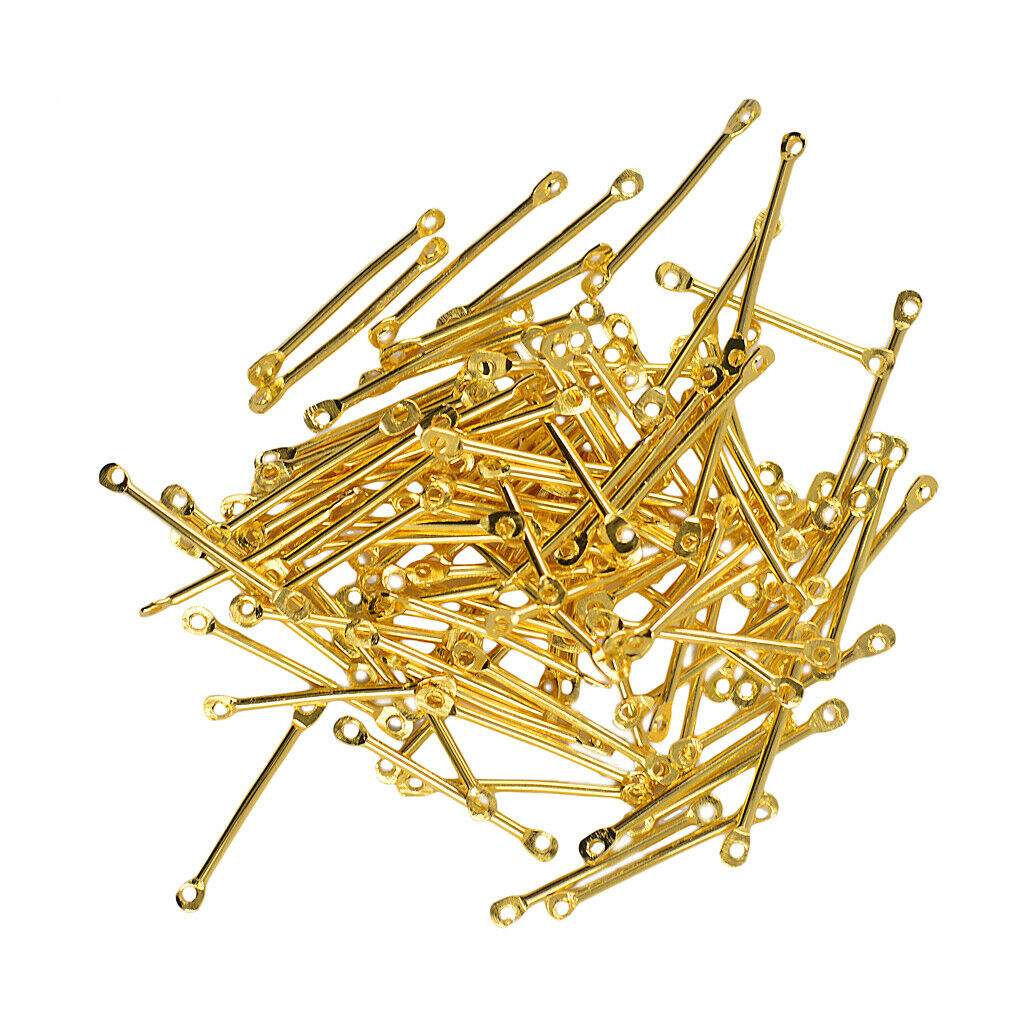 200 Pieces Wholesale Straight Bar Connectors Jewelry Findings Accessories