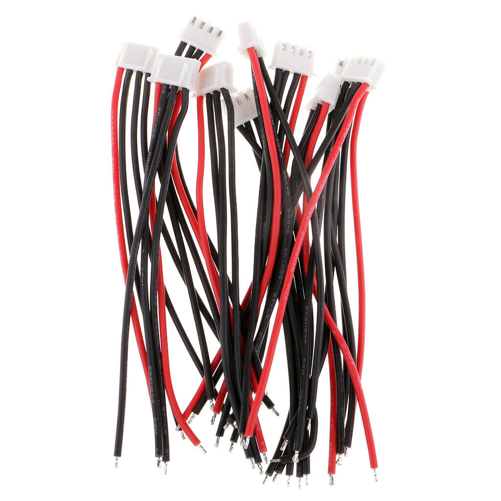20pcs/lot 100mm Silicone Jst-xh Balance Cable for 3s 4s Lipo