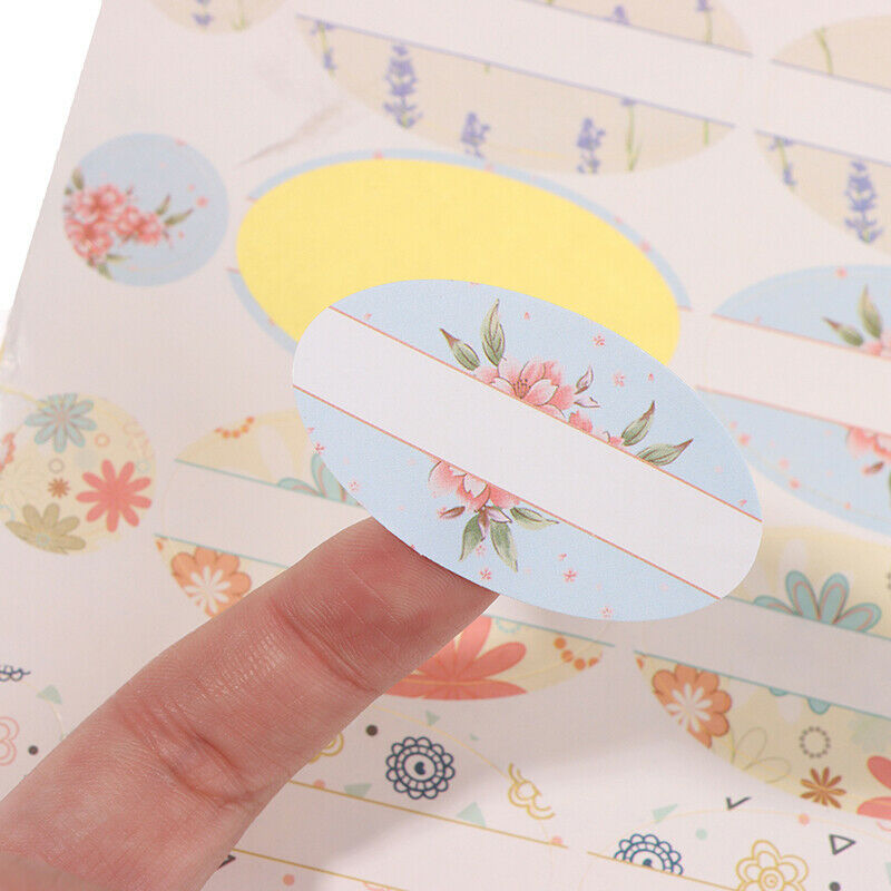 1 Sheets Essential Oil Bottle Vial Cap Stickers Labels Coated Cap Round D.l8