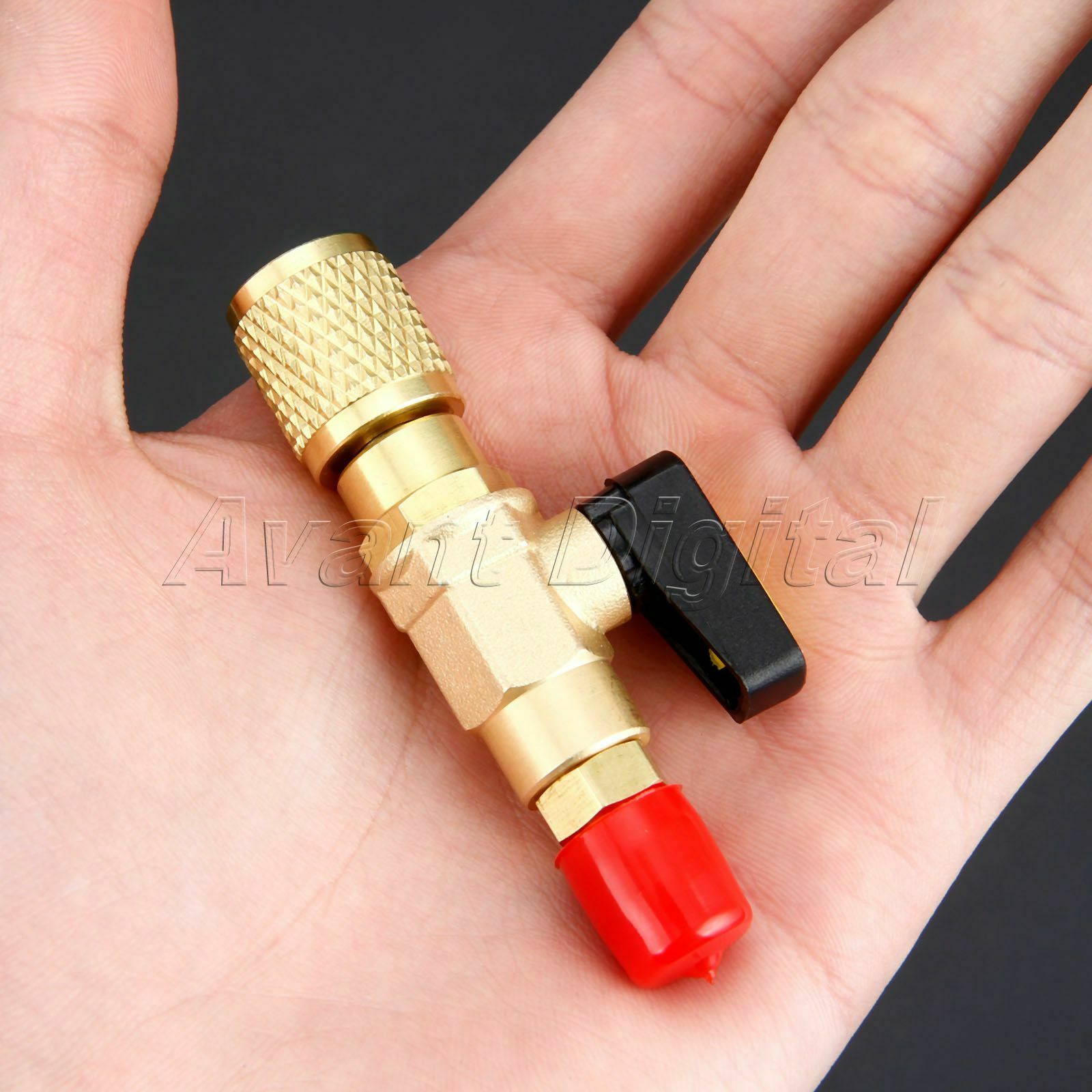 3Pcs HVAC A/C Straight SHUT-OFF Ball Valve Adapter 1/4" 5/16" SAE R22 R12 R410a