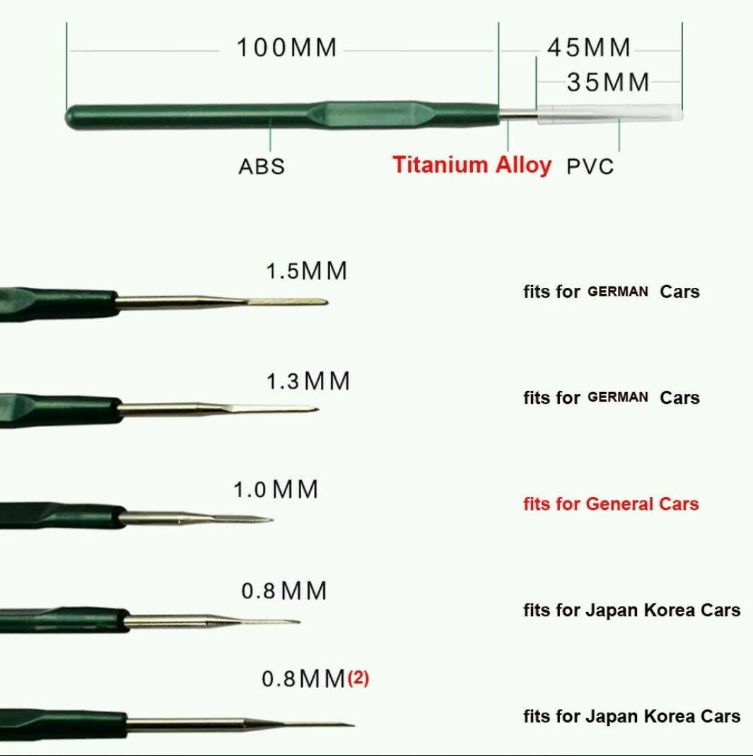 5Pcs Car Wire Terminal Maintenance Tools Dismounting Terminal Removal Extractors