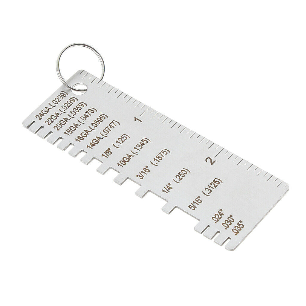 Stainless Steel Sheet Thickness Gauge Welding Gage Soldering Inspection Tool