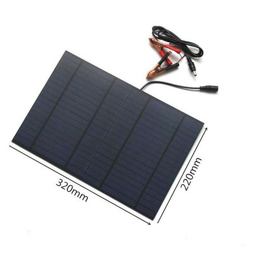 18V 10W Portable Solar Panel Kit for RV Car Motorcycle Battery Charger