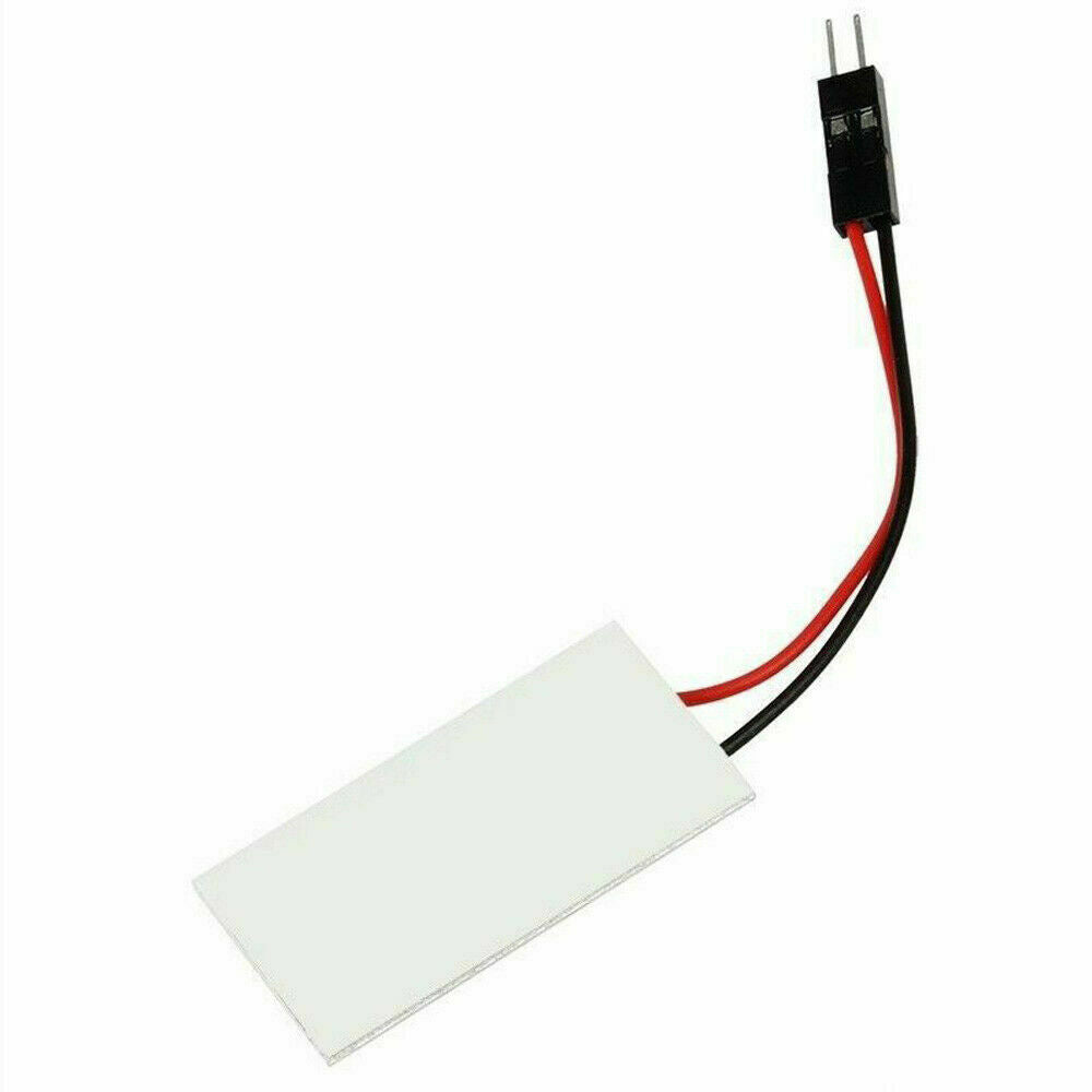 5Pcs White COB Led Panel Dome Light Interior Lamp 12V T10 Festoon Adapters Kits