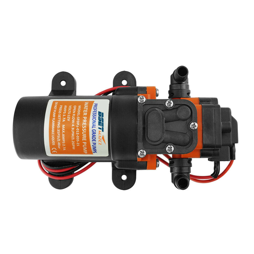 12V 35 PSI 21-Series Diaphragm Water Pressure Pump Caravan Accessories