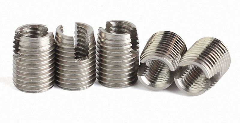 2Pcs M20 x 2.5mm Stainless Steel Solid Insert Thread Repairing Metal Threads