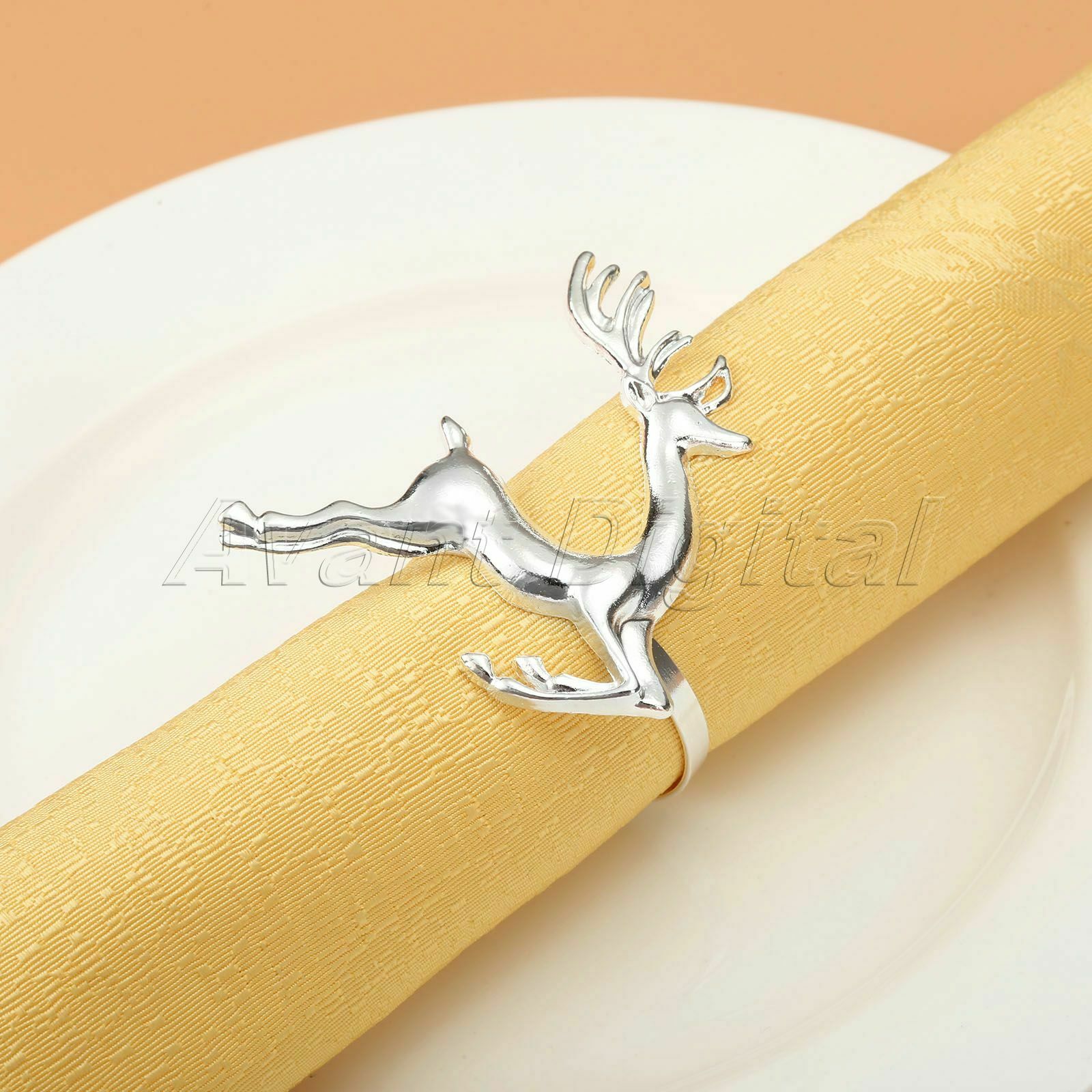 Party Decoration Deer Style Napkin Ring Wedding Table Serviette Holder Buckle 6X