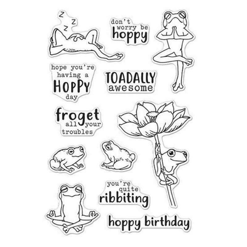 Frog Seal Stamp with Cutting Dies Stencil DIY Scrapbooking Embossing Photo Album