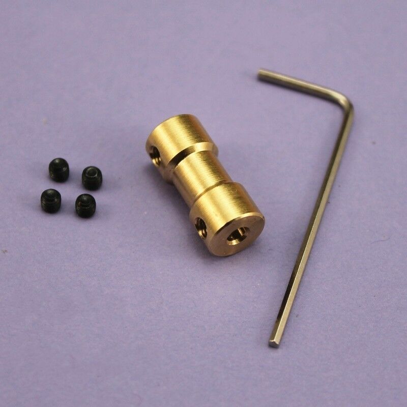 10pcs 3.17mm-5mm Brass coupling Shaft Motor Coupler Motor Connector Wrench+screw