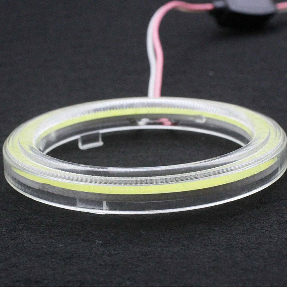 Universal 60LED 70mm Car COB Angel Eyes Warning Headlight Halo Ring Drving Lamps