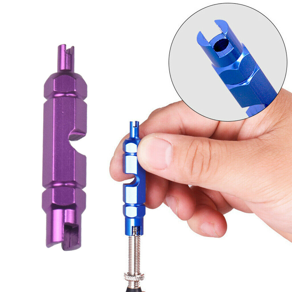 1x MTB Road Bicycle Valve Core Removal Tool Wrench Bike Accessories  Purple